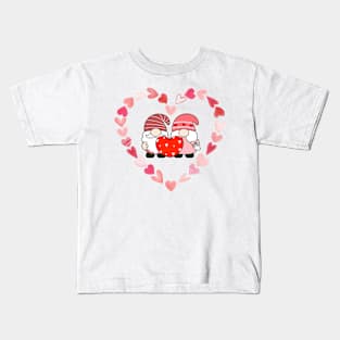 Heart with couple teddy Kids T-Shirt